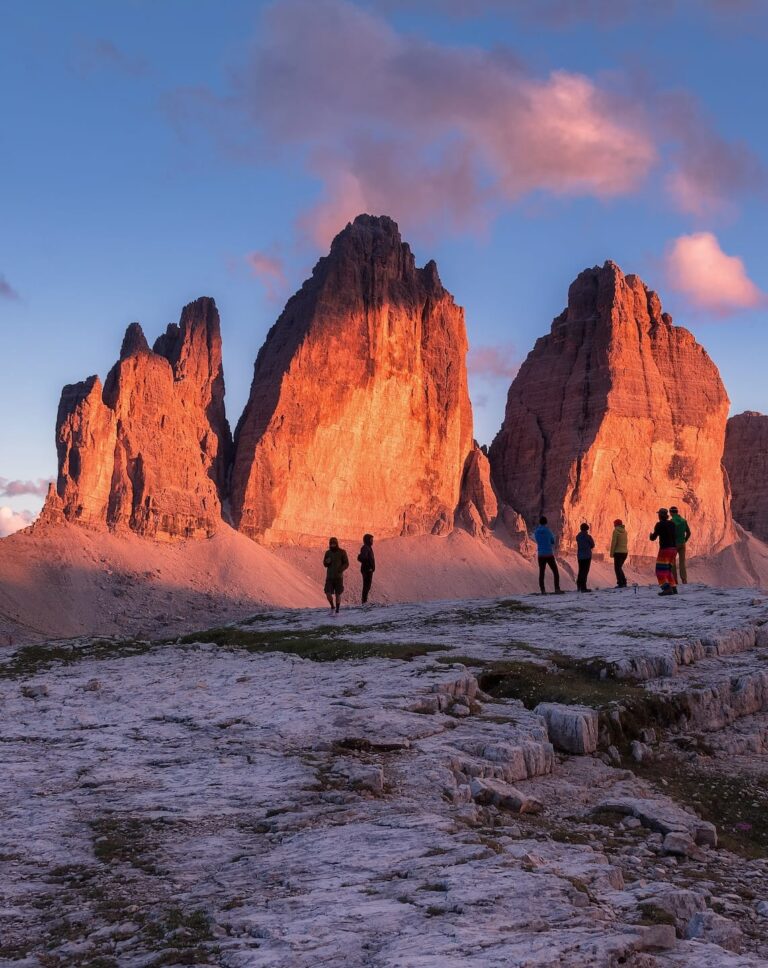 sunset at tre cime di lavaredo mountains 2023 11 27 05 33 47 utc